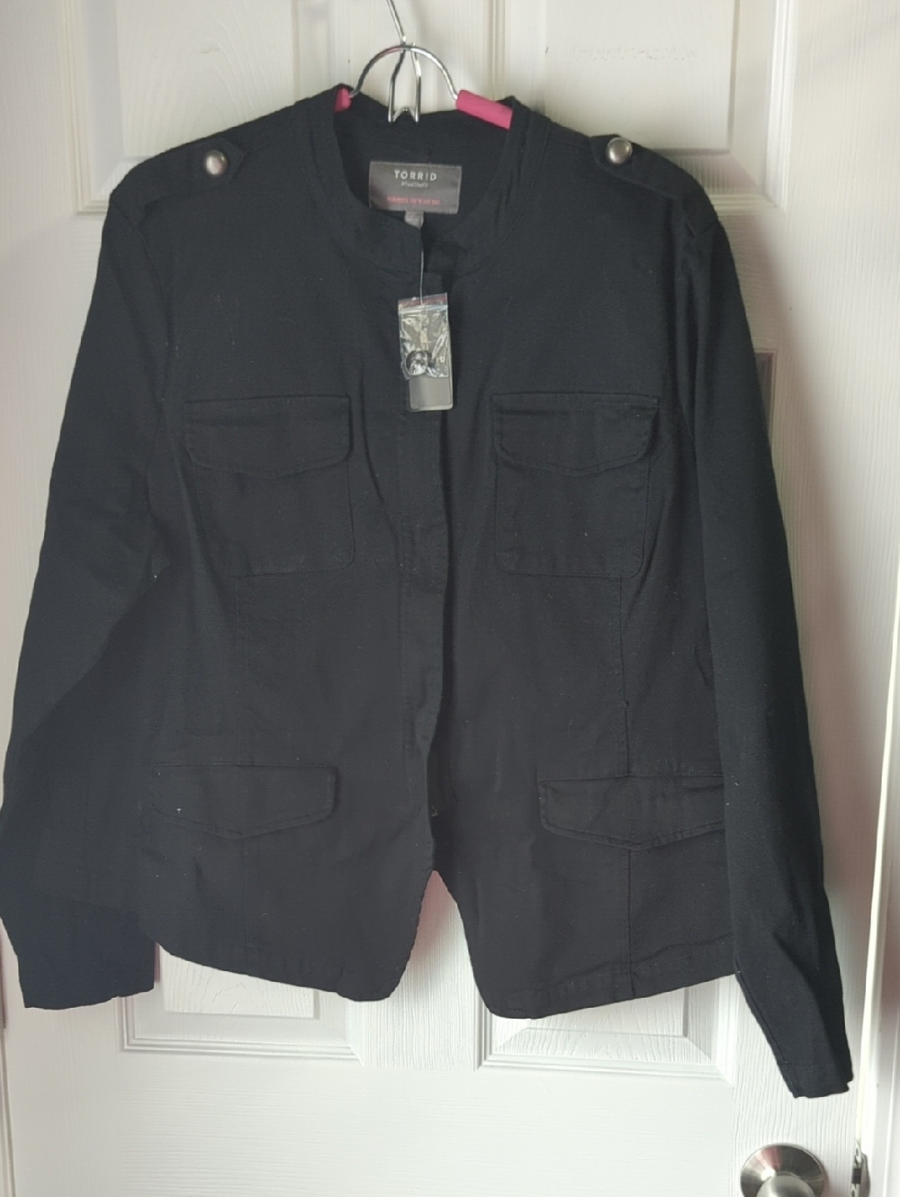 torrid Black Military-Inspired lightweight Utility Jacket - 2x, Nwt